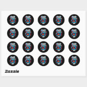 Sticker Rond Du Jeu Vidéo Correspondant Garçon Anniversaire P (Feuille)