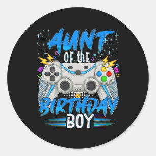 Sticker Rond Du Jeu Vidéo Enfant Anniversaire Gamer Boys