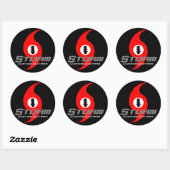 Sticker rond du logo STORM (Feuille)