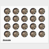 Sticker rond du moteur étoile (Feuille)