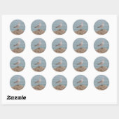 Sticker rond du Mouette Lone (2134) (Feuille)