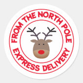Sticker Rond Du Pôle Nord express livreur rennes (Devant)