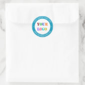 Sticker rond du texte du logo de l'entreprise pers (Sac)