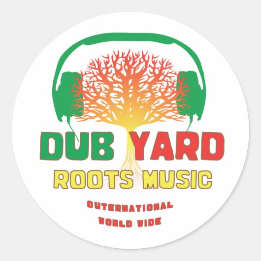 Sticker Rond Dub Yard Roots (Devant)