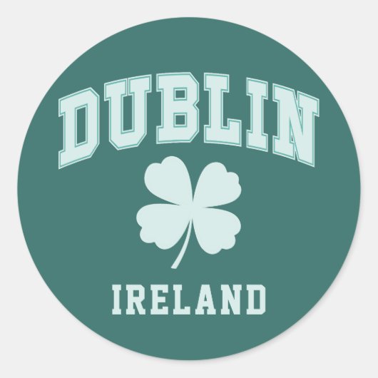 Sticker Rond Dublin Irlande (Devant)