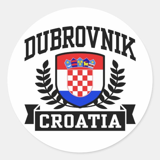 Sticker Rond Dubrovnik Croatie (Devant)