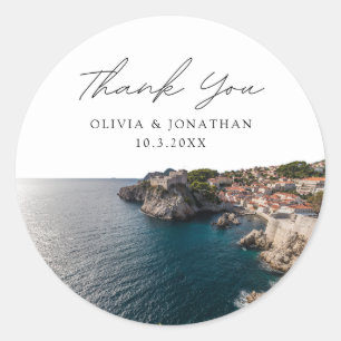 Sticker Rond Dubrovnik Mariage Faveur Photo Merci