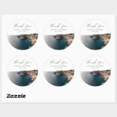 Sticker Rond Dubrovnik Mariage Faveur Photo Merci (Feuille)