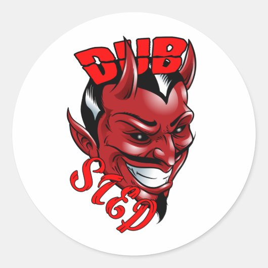 Sticker Rond Dubstep Devil (Devant)