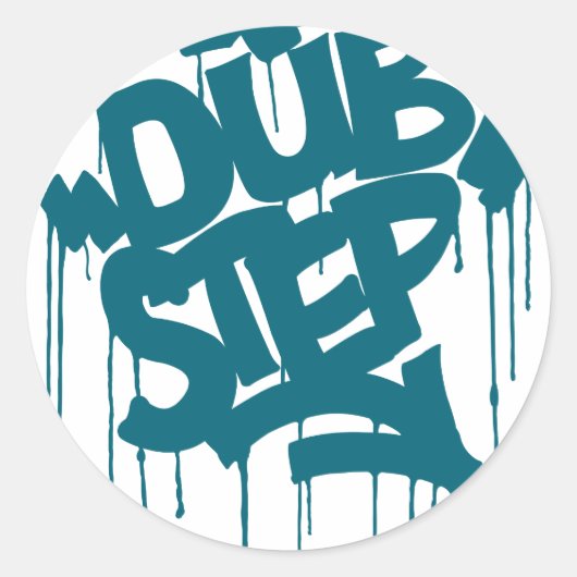 Sticker Rond Dubstep FatCap Reef bleu (Devant)