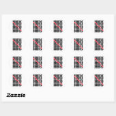 Sticker Rond Dubstep WALL filles garçons Dubstep music (Feuille)