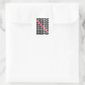 Sticker Rond Dubstep WALL filles garçons Dubstep music (Sac)