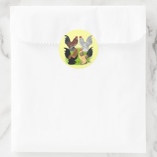 Sticker Rond D'Uccles Quatre Coq (Sac)
