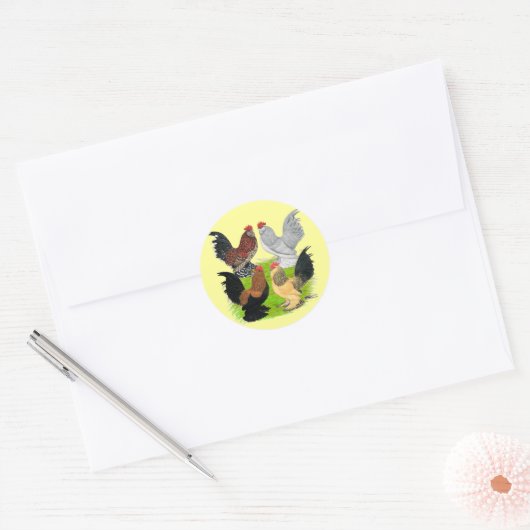 Sticker Rond D'Uccles Quatre Coq (Enveloppe)