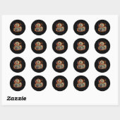 Sticker Rond Duck Skeleton Rubber Duckie Costume Party (Feuille)