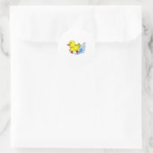 Sticker Rond Duck with Swim ring à Water.PNG (Sac)