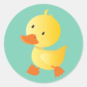 Sticker Rond Duckie de Cute