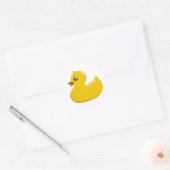 Sticker Rond Duckie en caoutchouc jaune (Enveloppe)