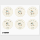 Sticker Rond Duckling with Ribbon Baby Shower Paper  (Feuille)