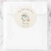 Sticker Rond Duckling with Ribbon Baby Shower Paper (Sac)
