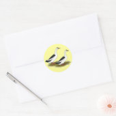 Sticker Rond Ducks : Black Magpies (Enveloppe)