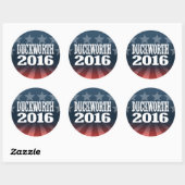 Sticker Rond Duckworth - Tammy Duckworth 2016 (Feuille)
