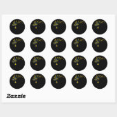 Sticker Rond Ducky Rubber Dandelion Dandelion Duckkber Rubber (Feuille)