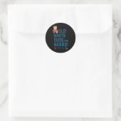 Sticker Rond Dude Blanc Pour Le Président Kamala-harris 2024 (Sac)