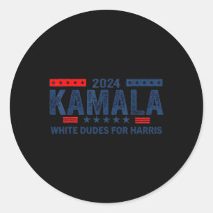 Sticker Rond Dudes Pour Kamala Harris 2024 Pour Élection Du Pré