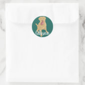 Sticker Rond Dudley Labrador (Sac)