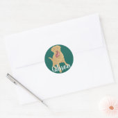 Sticker Rond Dudley Labrador (Enveloppe)