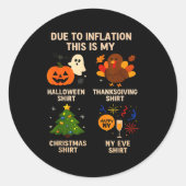 Sticker Rond Due To Inflation This Is My Halloween Thanksgiving (Devant)