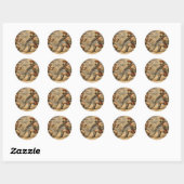 Sticker Rond Duel de gladiateurs romains (Feuille)