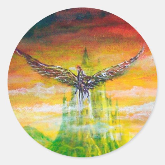 STICKER ROND DUEL MAGIQUE ENTRE BRADAMANT ET NEGROMANCER (Devant)