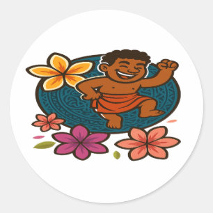Sticker Rond Dumi Danseur Joyeux