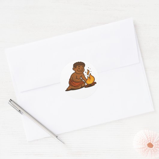 Sticker Rond Dumi Fire Keeper (Enveloppe)