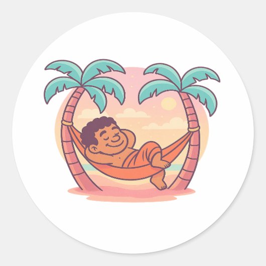 Sticker Rond Dumi Palm Dreamer (Devant)