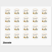 Sticker Rond "DUMP EVERYTHING! Construction Birthday 2 (Feuille)