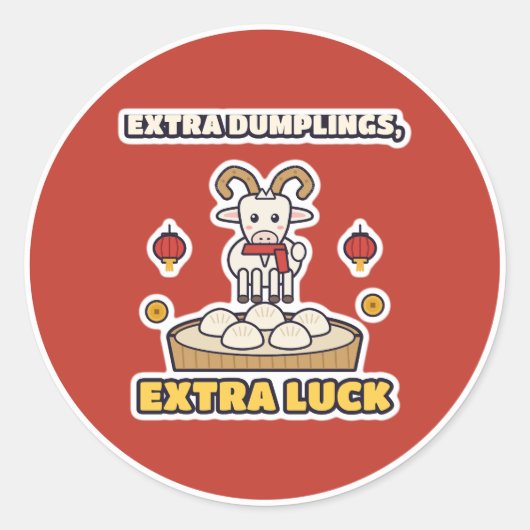 Sticker Rond Dumpling en supplément (Devant)