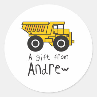 Sticker Rond Dumptruck - Andrew