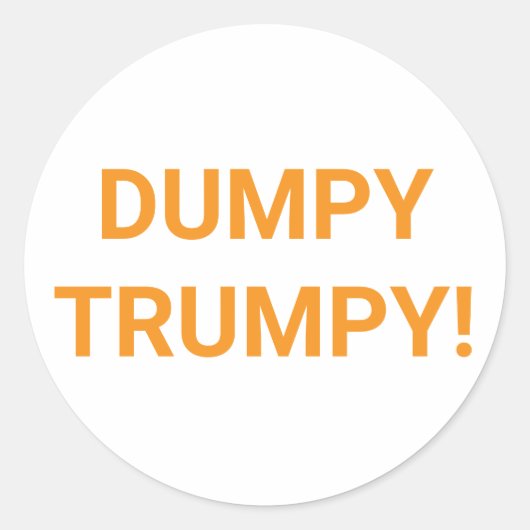 Sticker Rond DUMPY TRUMPY Bande dessinée Splash-Art Hankamer Ar (Devant)