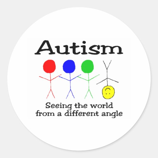 Sticker Rond ....D'Un Angle Différent (Personnes) (Devant)