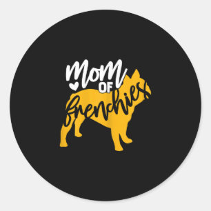 Sticker Rond D'Un Bulldog Français 1