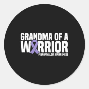 Sticker Rond D'Une Fibromyalgie Guerrière