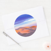 Sticker Rond Dunes de sable de Glamis au coucher du soleil (Enveloppe)