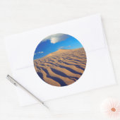 Sticker Rond Dunes de sable et nuages (Enveloppe)