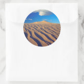 Sticker Rond Dunes de sable et nuages (Sac)