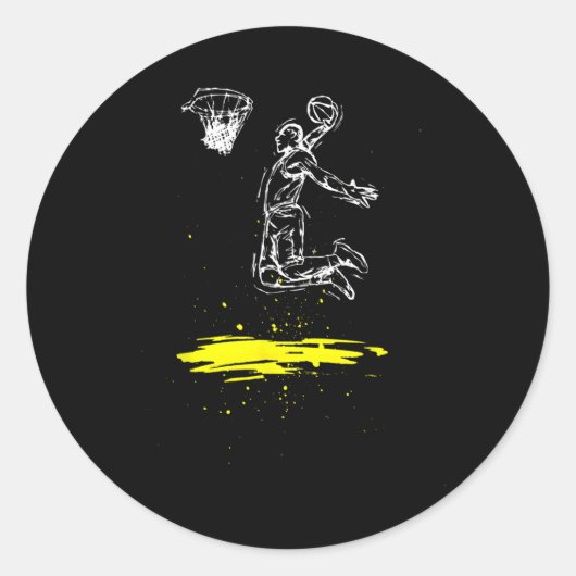 Sticker Rond Dunk de Basball (Devant)