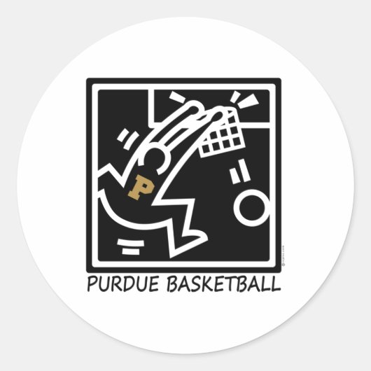 Sticker Rond Dunk de basket-ball Purdue (Devant)