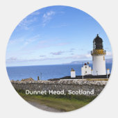 Sticker Rond Dunnet Head, Écosse, (Devant)
